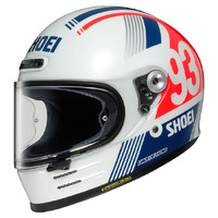 Shoei Glamster MM93 Retro Helmet TC-10 - White/Red - S