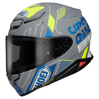Shoei NXR2 Accolade Helmet TC-10 - Grey/Blue/Hi-Viz