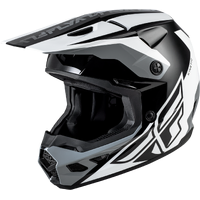 Fly Racing 2026 Kinetic Crest MX Helmet - Black/White/Grey