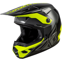 Fly Racing 2026 Kinetic Crest MX Helmet - Grey/Black/Hi-Vis