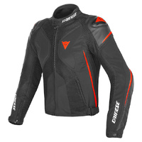 Dainese Super Rider D-Dry Jacket - Black/Black/Fluro Red