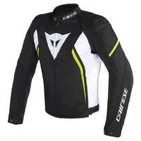 Dainese Avro D2 Tex Jacket - Black/White/Fluro Yellow
