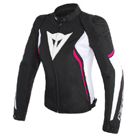 Dainese Ladies Avro D2 Tex Jacket - Black/White/Fuschia