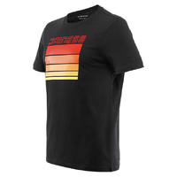 Dainese Casual Stripes T-Shirt - Black/Red