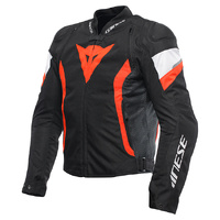 Dainese Avro 5 Tex Jacket - Black/Fluro Red/White