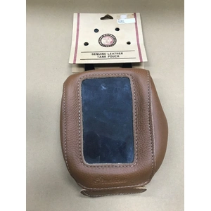 SCOUT BOBBER 2018-24 OEM DESERT TAN  LEATHER  TANK POUCH WITH CLEAR POCKET  2880619-05