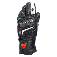 Dainese Ladies Carbon 4 Long Leather Gloves - Black/Black/White