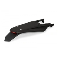 UFO Enduro Led Rear Fender - KTM EXC 150/XC W150/XC W150TPI/EXC 250/XC W250/EXC-F 250/XCF W250/EXC 300/XC W300/EXC-F 350 24-25 - Black