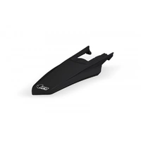 UFO Rear Fender W.Pins - KTM EXC 150/XC W150/XC W150TPI/EXC 250/XC W250/EXC-F 250/XCF W250/EXC 300/XC W300/EXC 24-25 - Black