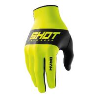 Shot Draw Sky Kids Gloves - Neon Yellow - 12/13