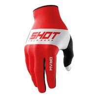 Shot Draw Sky Kids Gloves - Red - 12/13