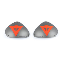 Dainese DETS Aluminium Shoulder Plates - Aluminium/Fluro Red - OS