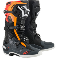 Alpinestars Tech 10 Boots - Black/Grey/Orange - 8