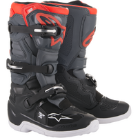 Alpinestars Youth Tech 7S Boot - Black/Dark Grey/Fluro Red - Y2