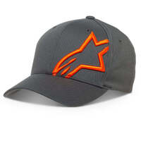 Alpinestars Corp Shift 2 Curved Bill FlexFit Hat - Charcoal/Orange