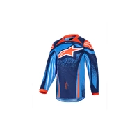 Alpinestars 2026 Kids Racer Nomur MX Jersey - Dark Navy/Orange/UCLA Blue