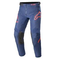Alpinestars Youth Racer Braap Pants - Dark Blue/Bright Red