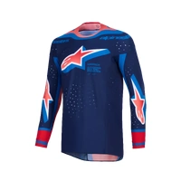Alpinestars 2026 Supertech Vista MX Jersey - Dark Navy/Hot Coral/Cobalt