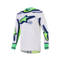 Alpinestars 2026 Supertech Vista MX Jersey - Light Grey/Fluro Yellow/Blue