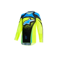 Alpinestars 2026 Youth Supertech Nomur MX Jersey - Dark Navy/Fluro Yellow/UCLA Blue