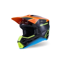 Alpinestars 2026 SM-3 Fray MX Helmet - Black/Orange/Fluro Yellow/Glossy