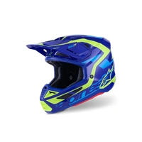 Alpinestars 2026 SM-7 Deed MX Helmet - Blue/Fluro Yellow/Glossy