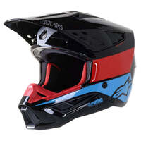 Alpinestars SM-5 Bond Helmet - Black/Red/Cyan/Silver