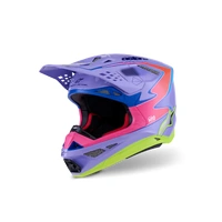 Alpinestars 2026 SM-10 Jettson MX Helmet - Purple/Fluro Pink/Fluro Yellow/Glossy