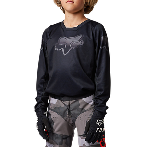Fox Youth Blackout Jersey - Black/Black - L