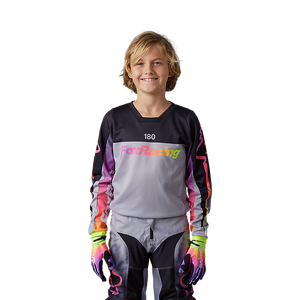 Fox 180 Youth Statk Jersey - Steel Grey - L