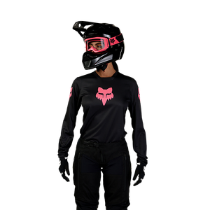 Fox Blackout Womens Jersey - Black/Black - M