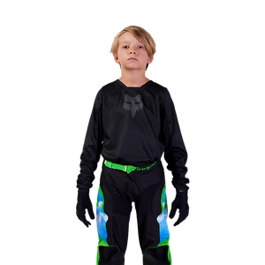 Fox Youth Blackout Jersey - Black/Black - L