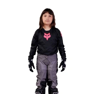 Fox Youth Girls Blackout Jersey - Black/Black - S