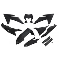 UFO Full Plastics Kit - KTM EXC 150/XC W150/XC W150TPI/EXC 250/XC W250/EXC-F 250/XCF W250/EXC 300/XC W300 24-25 - Black