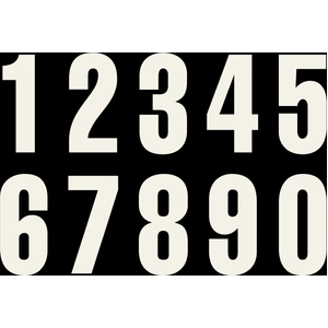 KTM OEM NUMBER 9  3Pieces White 5'' (322109)