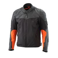 KTM Tension Leather Jacket - Black/Orange