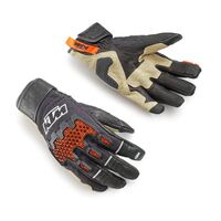 KTM Adventure R V2 Gloves - Black/Orange/Sand