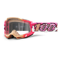 100% Accuri2 Youth Donut Clear Lens Goggles - Pink