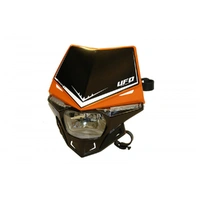 UFO Motocross Stealth Headlight - Black/Orange