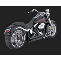 Vance & Hines 1986-2011 Softail Black Shortshot Staggered Exhaust System