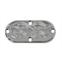 Zodiac Flamed Oval Inspection Cover - Chrome