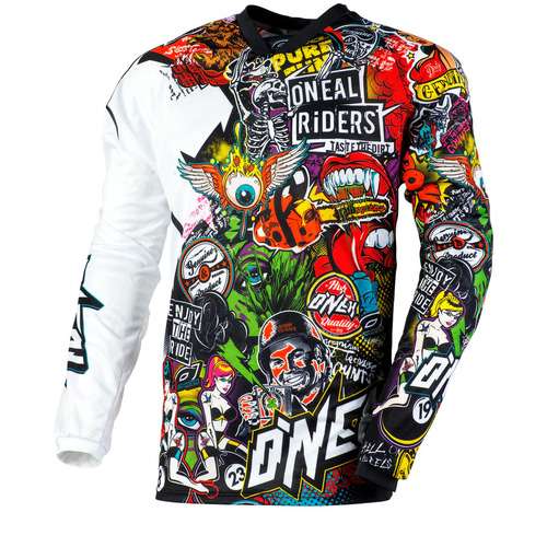 Oneal 24 Mayhem Crank Jersey - Black/Multi - S - SKU:0023102