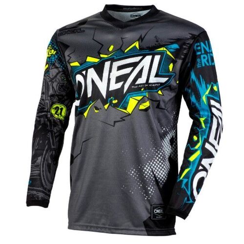 Oneal 2023 Youth Element Villain Grey Jersey - Unisex - X-Small - Youth - Grey - SKU:002E911