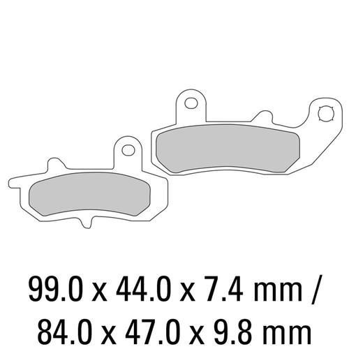 Ferodo Disc Pad Set - FDB607 P Platinum Non Sintered Compound