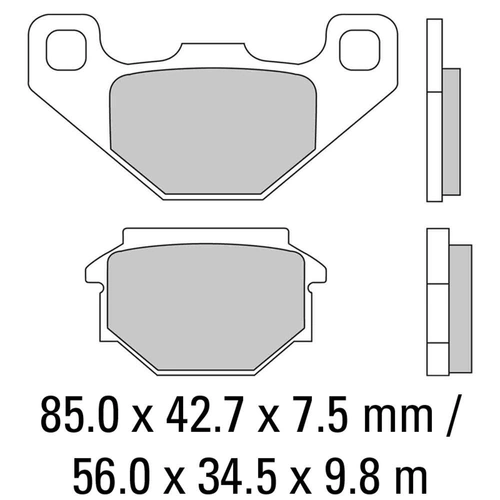 Ferodo Disc Pad Set - FDB828 ST Sinter Grip Sintered Compound - Road