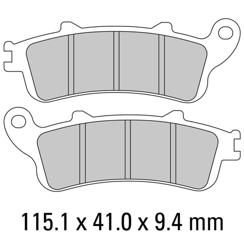 Ferodo Disc Pad Set - FDB2075 EF Eco Friction Non Sintered Compound