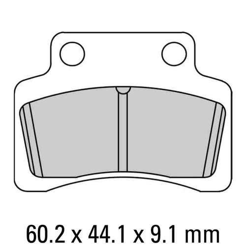 Ferodo Disc Pad Set - FDB2191 EF Eco Friction Non Sintered Compound
