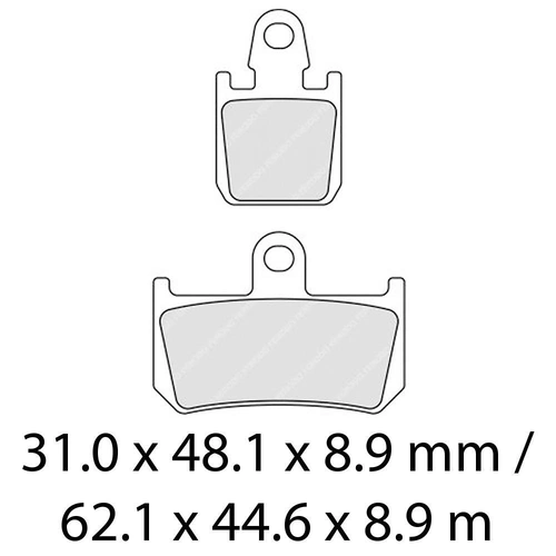 Ferodo Disc Pad Set - FDB2217 CP211 Carbon Grip Compound - Racing Non Sintered