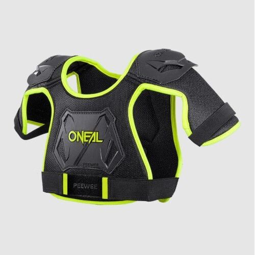 Oneal 2022 Youth PeeWee Black Hi-Viz Chest Protector - Unisex - X-Small/Small  - SKU:0251302