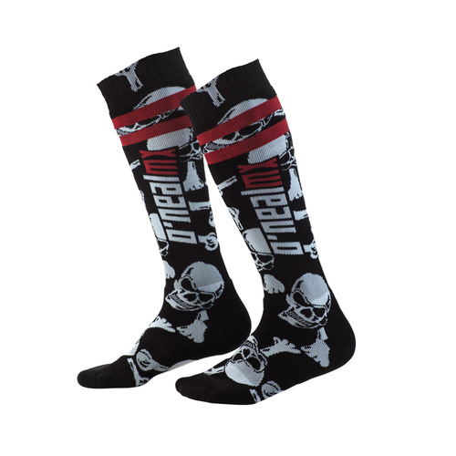 Oneal Pro MX Crossbones Black White Socks - SKU:0356609